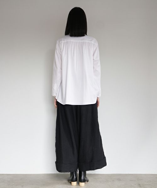 Mochi モチ cropped wide pants [black]