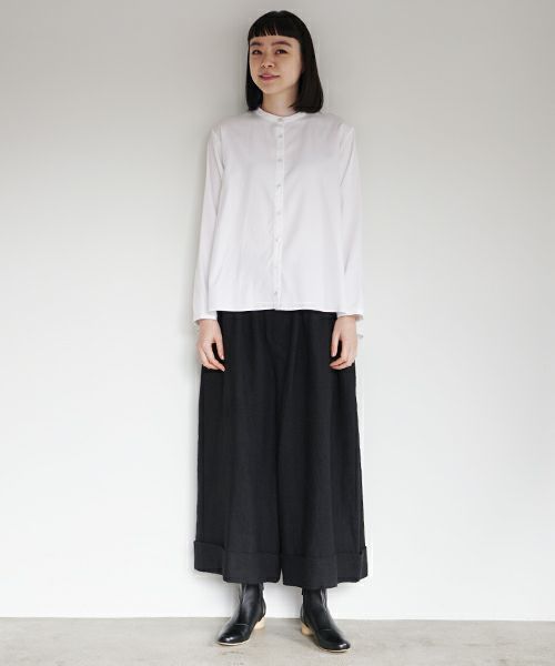 Mochi モチ cropped wide pants [black]