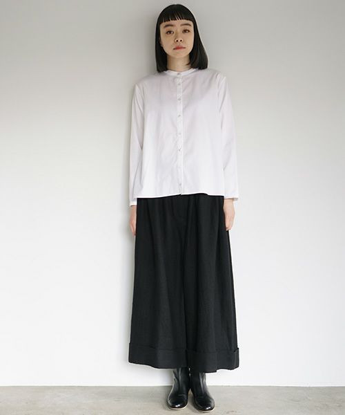 Mochi モチ cropped wide pants [black]