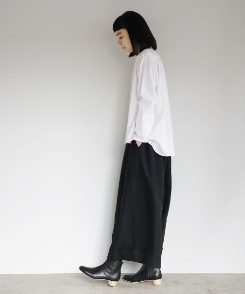 Mochi モチ cropped wide pants [black]