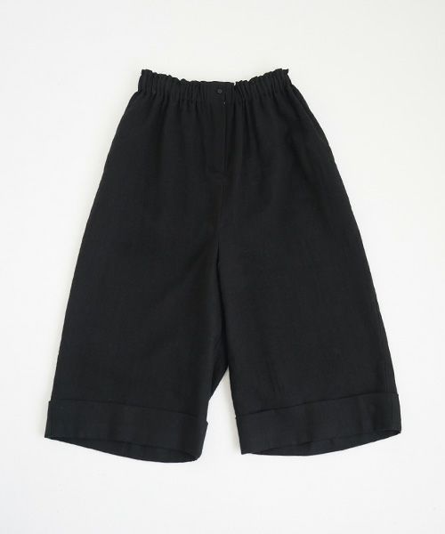 Mochi モチ cropped wide pants [black]