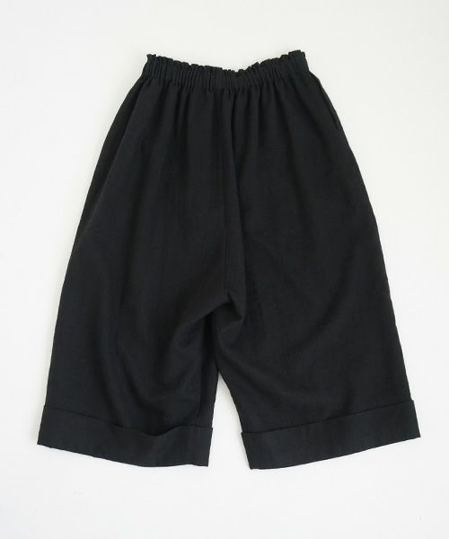 Mochi モチ cropped wide pants [black]