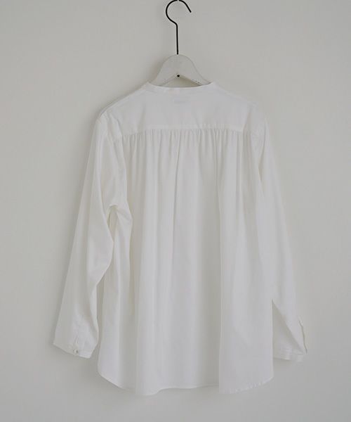 Mochi.モチ.no collar shirt [white]