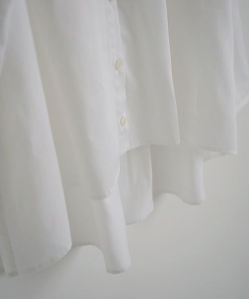 Mochi.モチ.no collar shirt [white]