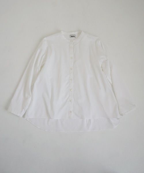 Mochi.モチ.no collar shirt [white]