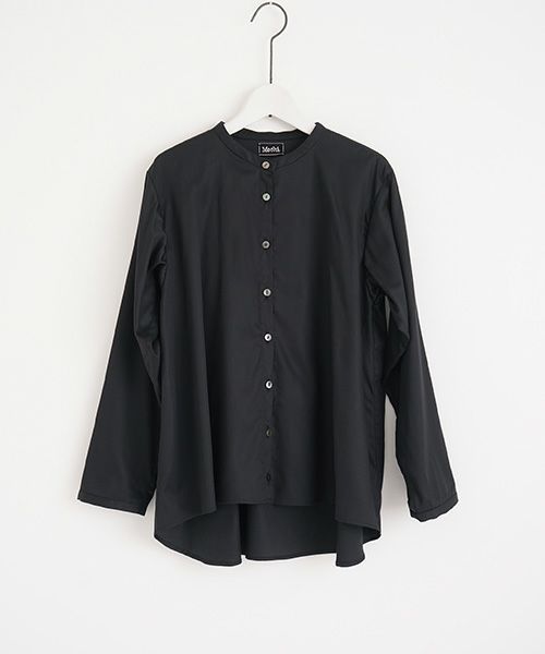 Mochi.モチ.no collar shirt [black]