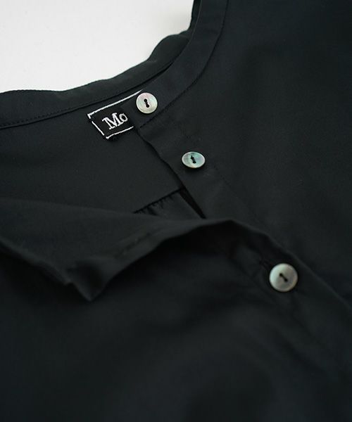 Mochi.モチ.no collar shirt [black]