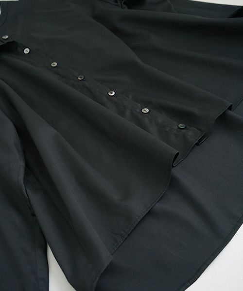 Mochi.モチ.no collar shirt [black]