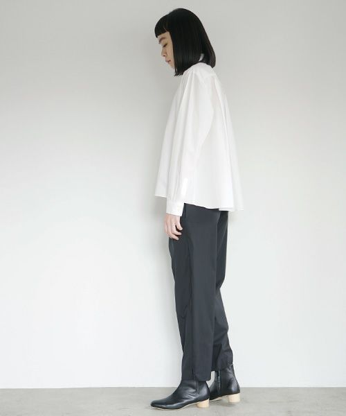 Mochi.モチ.tucked shirt [white]