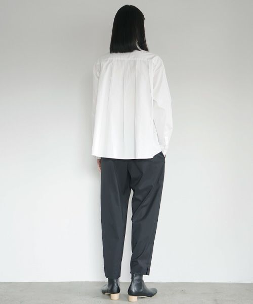Mochi.モチ.tucked shirt [white]
