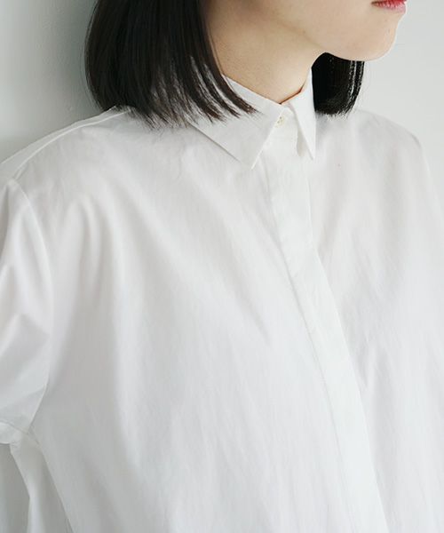 Mochi.モチ.tucked shirt [white]