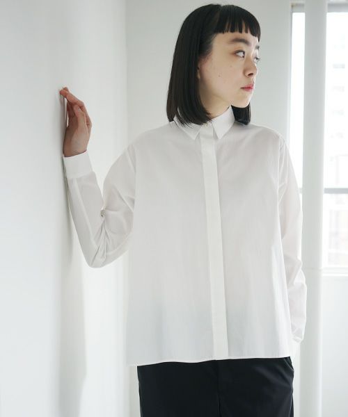 Mochi.モチ.tucked shirt [white]