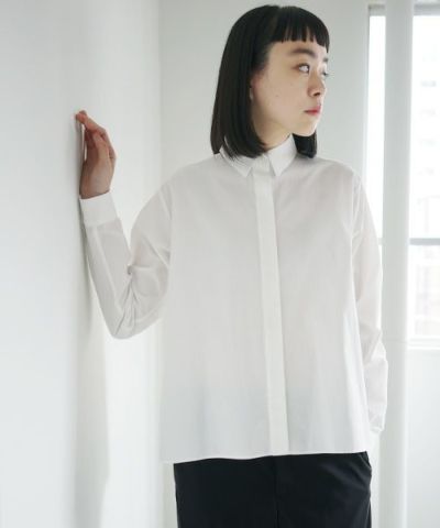 Mochi.モチ.tucked shirt [white]