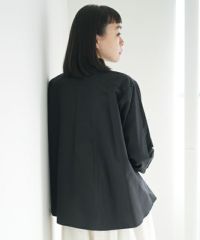 Mochi.モチ.tucked shirt [black]