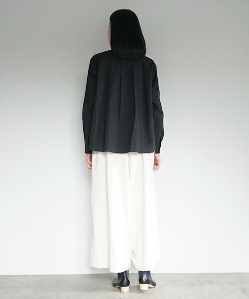Mochi.モチ.tucked shirt [black]