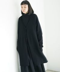 Mochi.モチ.long-knit cardigan [black]