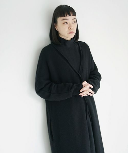 Mochiモチlong-knit cardigan [black]Mochi 最新コレクションいち早く