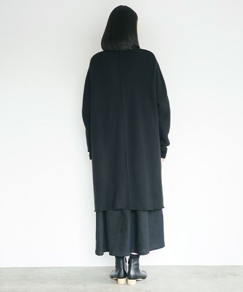 Mochi.モチ.long-knit cardigan [black]