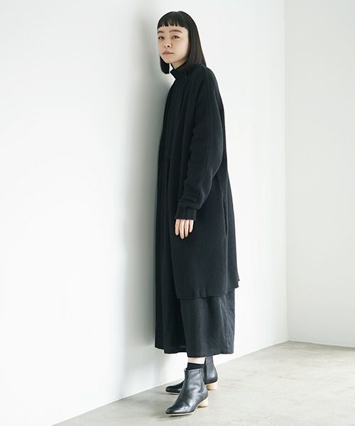 Mochi.モチ.long-knit cardigan [black]