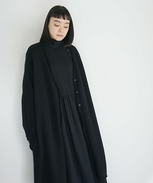 Mochi.モチ.long-knit cardigan [black]