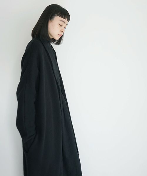Mochi.モチ.long-knit cardigan [black]