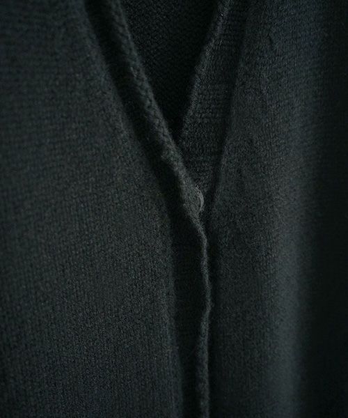 Mochi.モチ.long-knit cardigan [black]