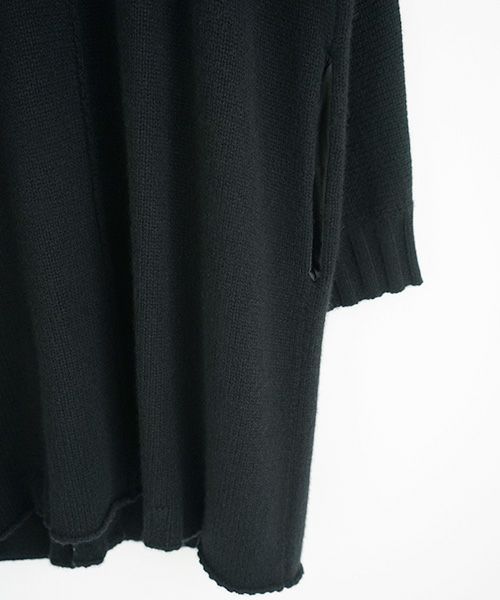 Mochi.モチ.long-knit cardigan [black]