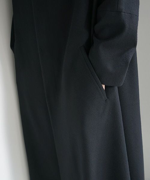 Mochi.モチ.no collar coat [black]