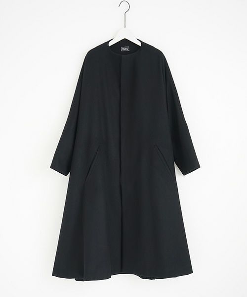 Mochi.モチ.no collar coat [black]