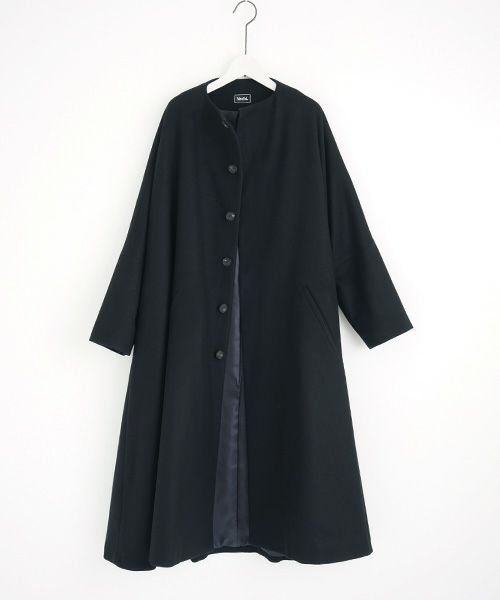 Mochi.モチ.no collar coat [black]