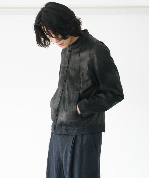 suzuki takayuki.スズキタカユキ.leather blouson[A212-13/black]