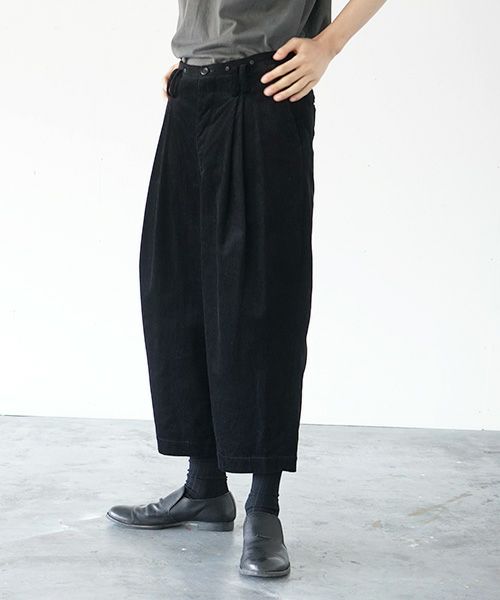 suzuki takayuki スズキタカユキ wide legged pantsⅡ[A212-20/black]