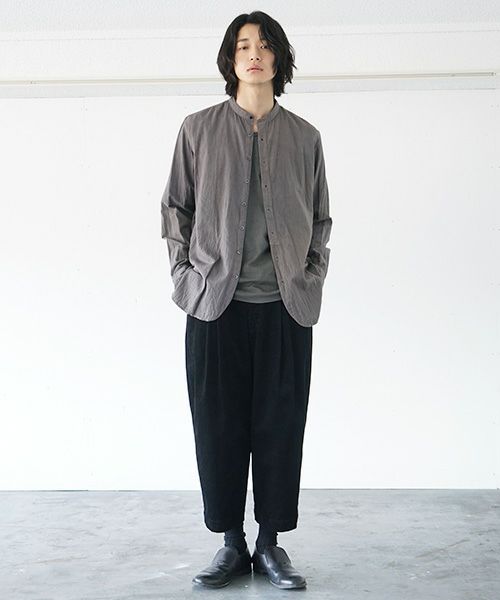 suzuki takayuki スズキタカユキ peasant shirt[A213-02/grey]