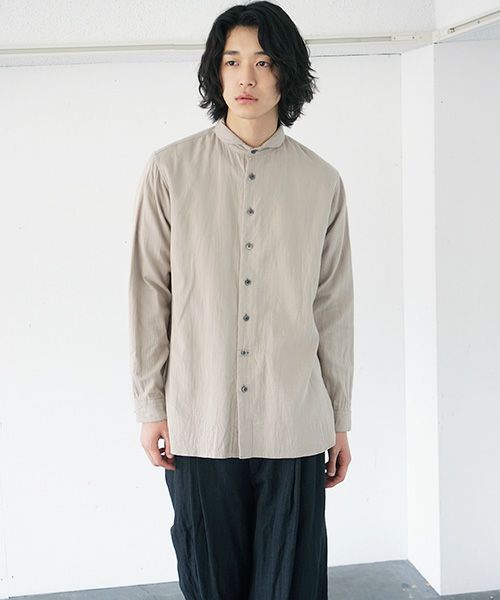 suzuki takayuki スズキタカユキ one-piece shawl-collar shirt[A213