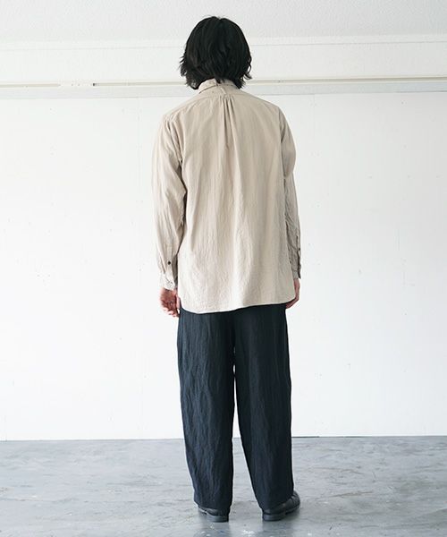 suzuki takayuki.スズキタカユキ.one-piece shawl-collar shirt[A213-07/gray]