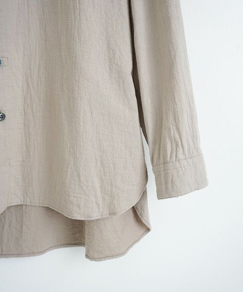 suzuki takayuki.スズキタカユキ.one-piece shawl-collar shirt[A213-07/gray]