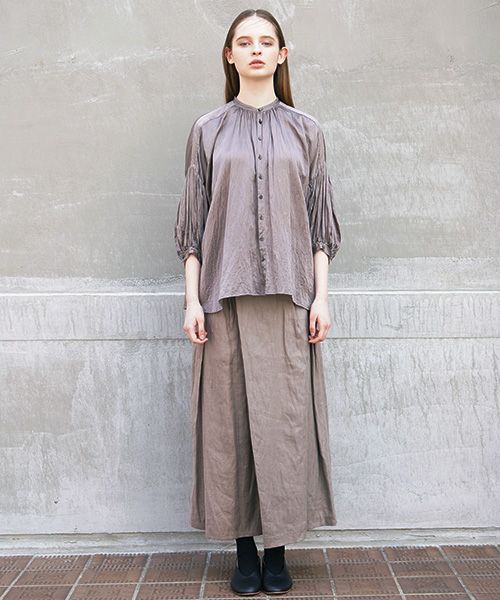 suzuki takayuki.スズキタカユキ.puff-sleeve blouse[A211-02/grey]