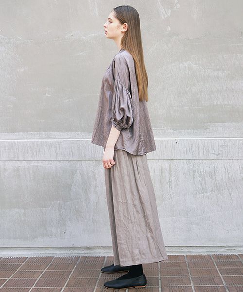 suzuki takayuki.スズキタカユキ.puff-sleeve blouse[A211-02/grey]