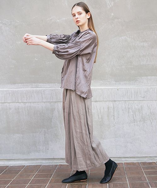 suzuki takayuki.スズキタカユキ.puff-sleeve blouse[A211-02/grey]