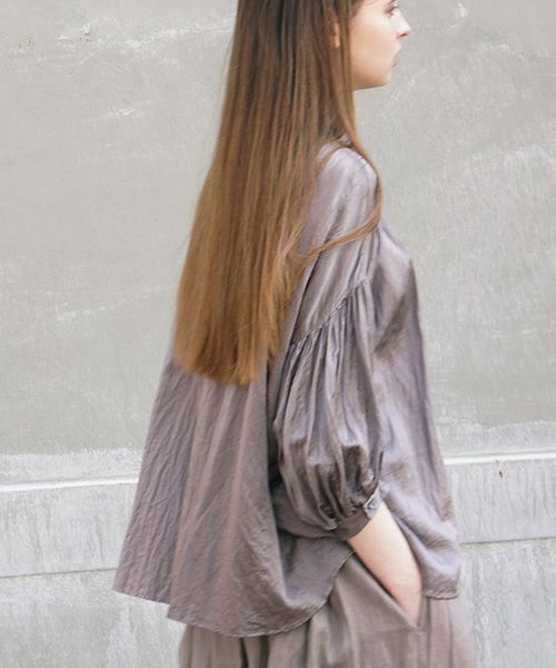 suzuki takayuki.スズキタカユキ.puff-sleeve blouse[A211-02/grey]