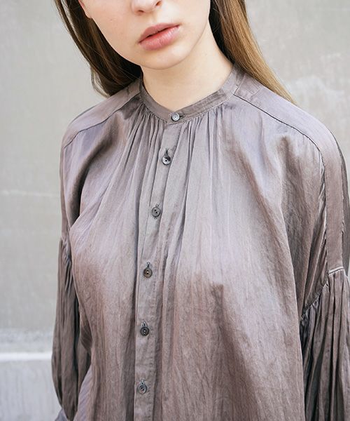 suzuki takayuki.スズキタカユキ.puff-sleeve blouse[A211-02/grey]