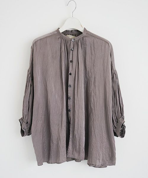 suzuki takayuki.スズキタカユキ.puff-sleeve blouse[A211-02/grey]