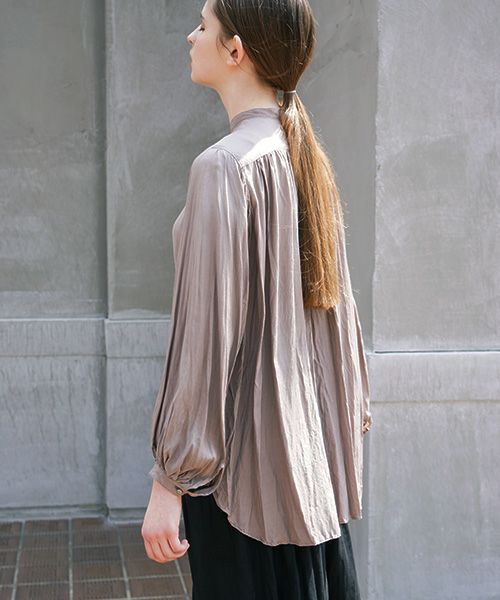 suzuki takayuki.スズキタカユキ.balloon-sleeve blouse[A211-04/grey]