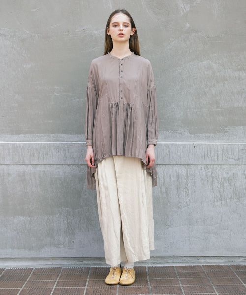 suzuki takayuki.スズキタカユキ.broad blouse[A211-05/grey]
