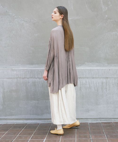 suzuki takayuki.スズキタカユキ.broad blouse[A211-05/grey]