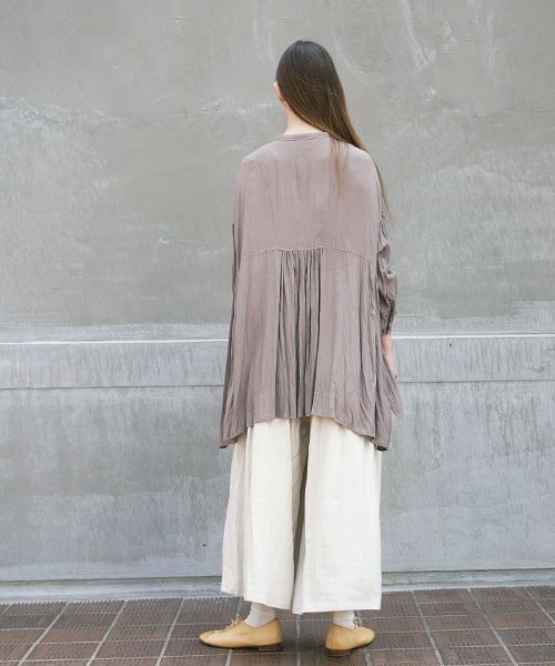 suzuki takayuki.スズキタカユキ.broad blouse[A211-05/grey]