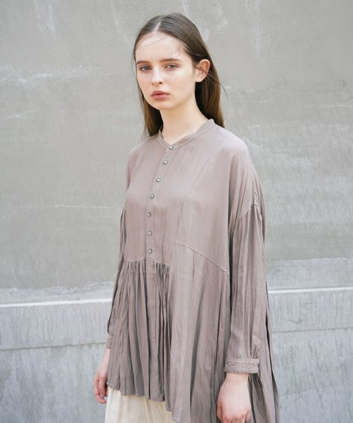 suzuki takayuki.スズキタカユキ.broad blouse[A211-05/grey]