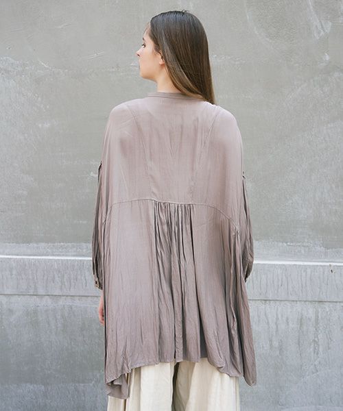 suzuki takayuki.スズキタカユキ.broad blouse[A211-05/grey]