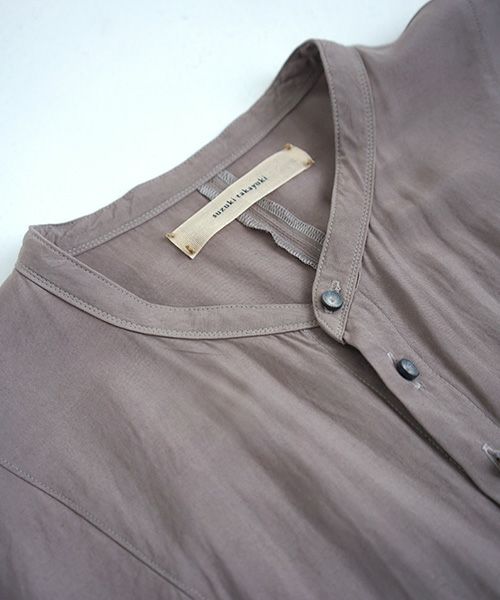 suzuki takayuki.スズキタカユキ.broad blouse[A211-05/grey]