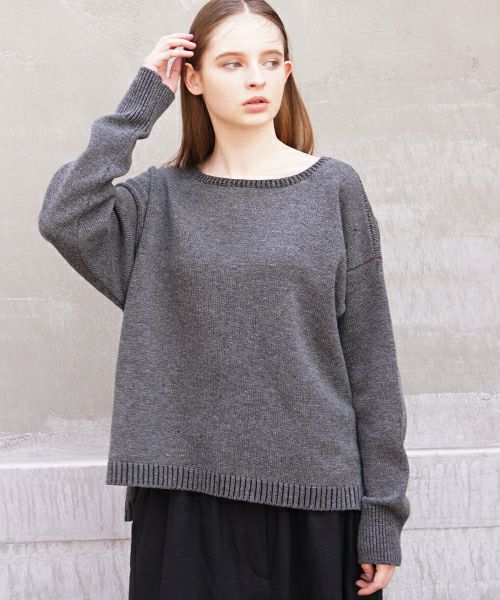 suzuki takayuki スズキタカユキ knitted pullover[A211-09/grey]